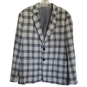 Zara Black and White Checkered Blazer